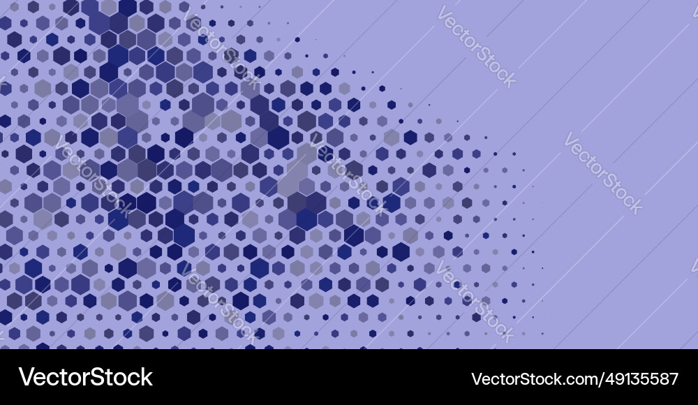 Geometric multi size hexagon with color Vector Image