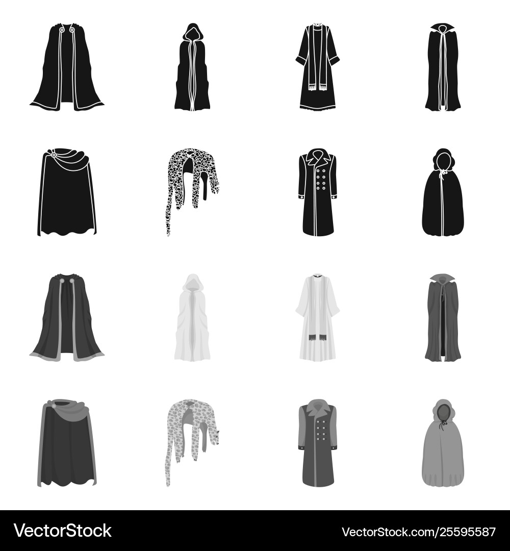 Isolated object material and clothing icon set Isolated object material and clothing icon set Vector Image
