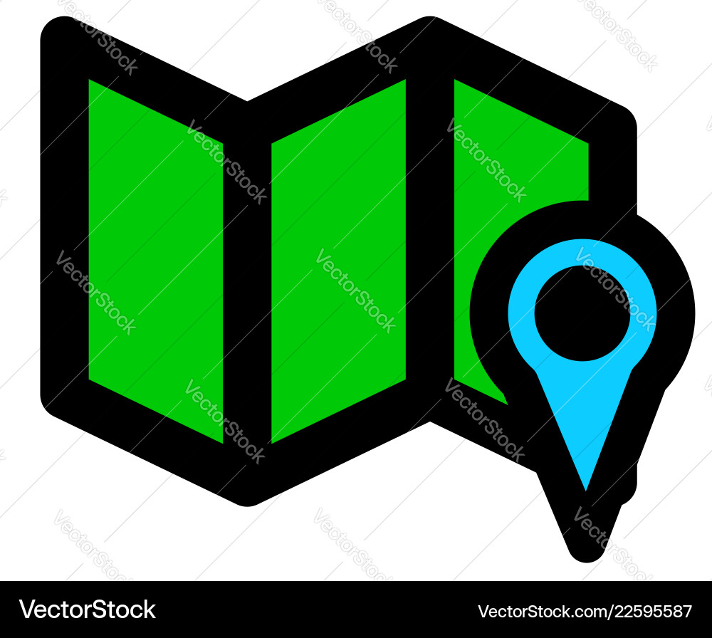 Map and marker symbol navigation concept icon Vector Image