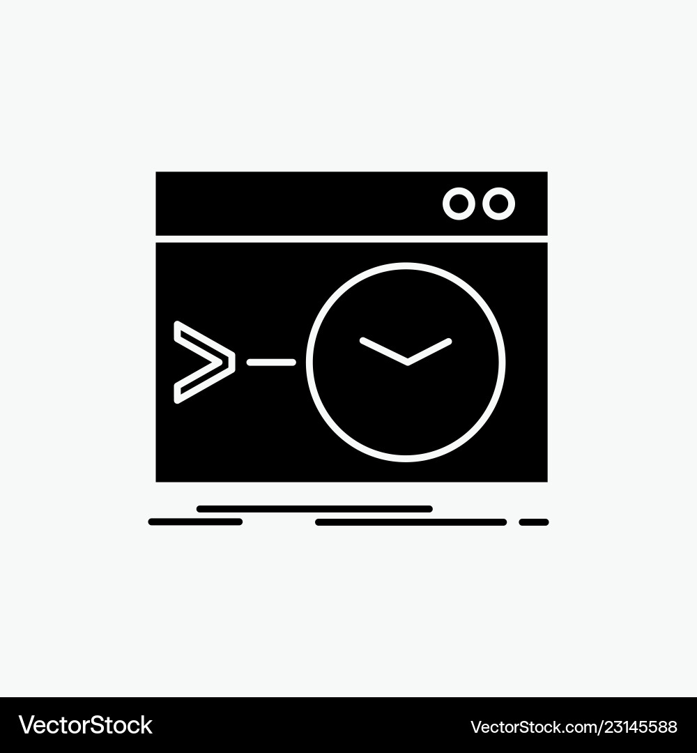 Admin command root software terminal glyph icon Admin command root software terminal glyph icon Vector Image
