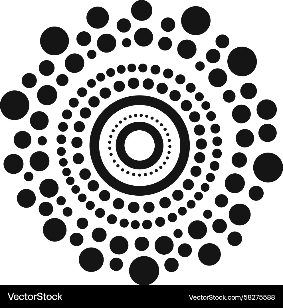 Concentric Circle Pattern Vector Image
