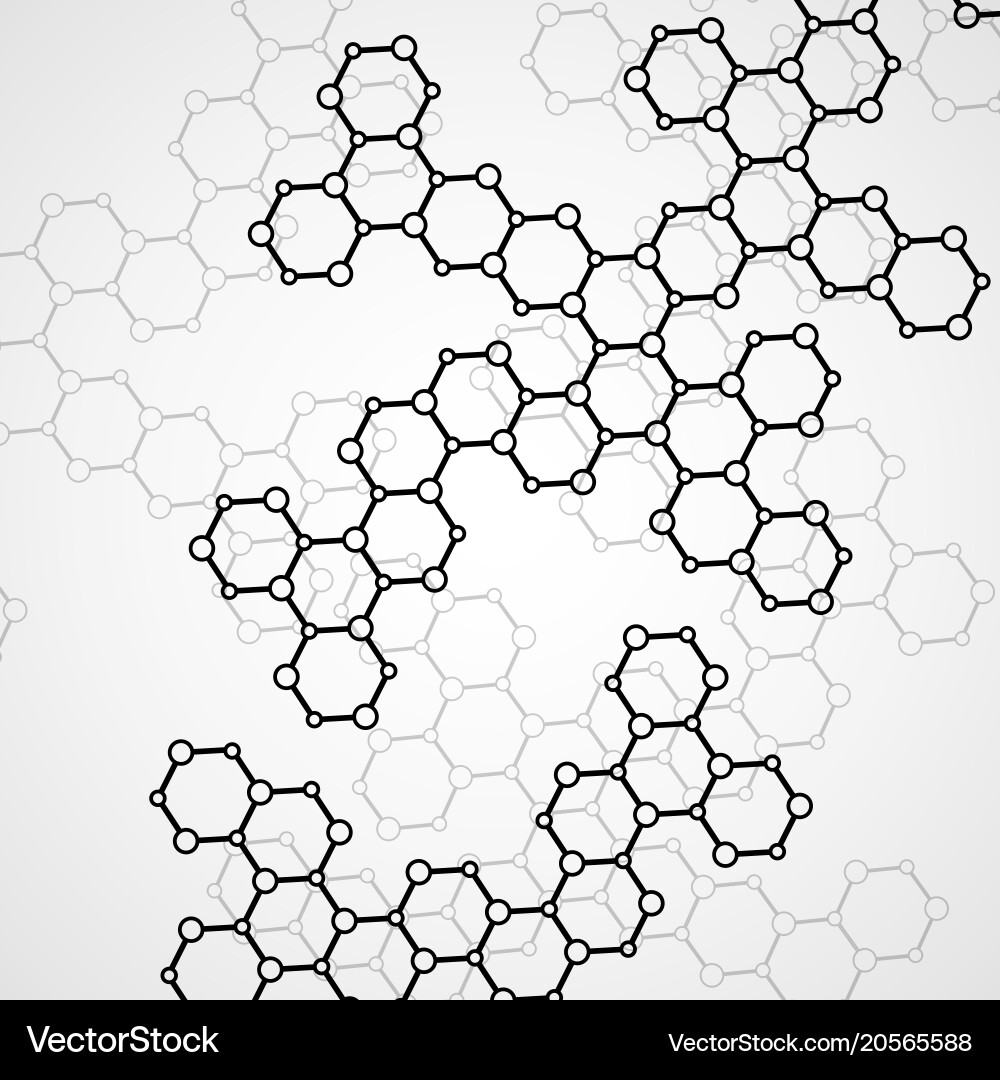 DNA Hexagonal Molecular Structure Vector Image