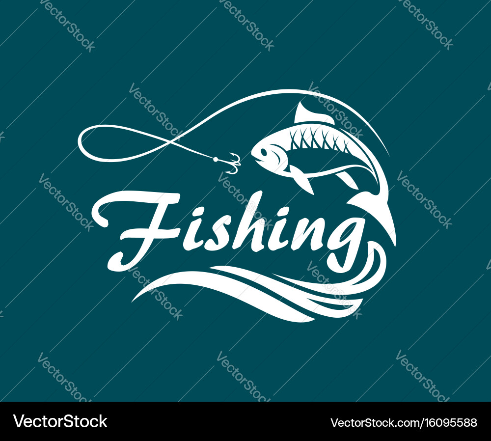 Fishing Sport Emblem Vector Image