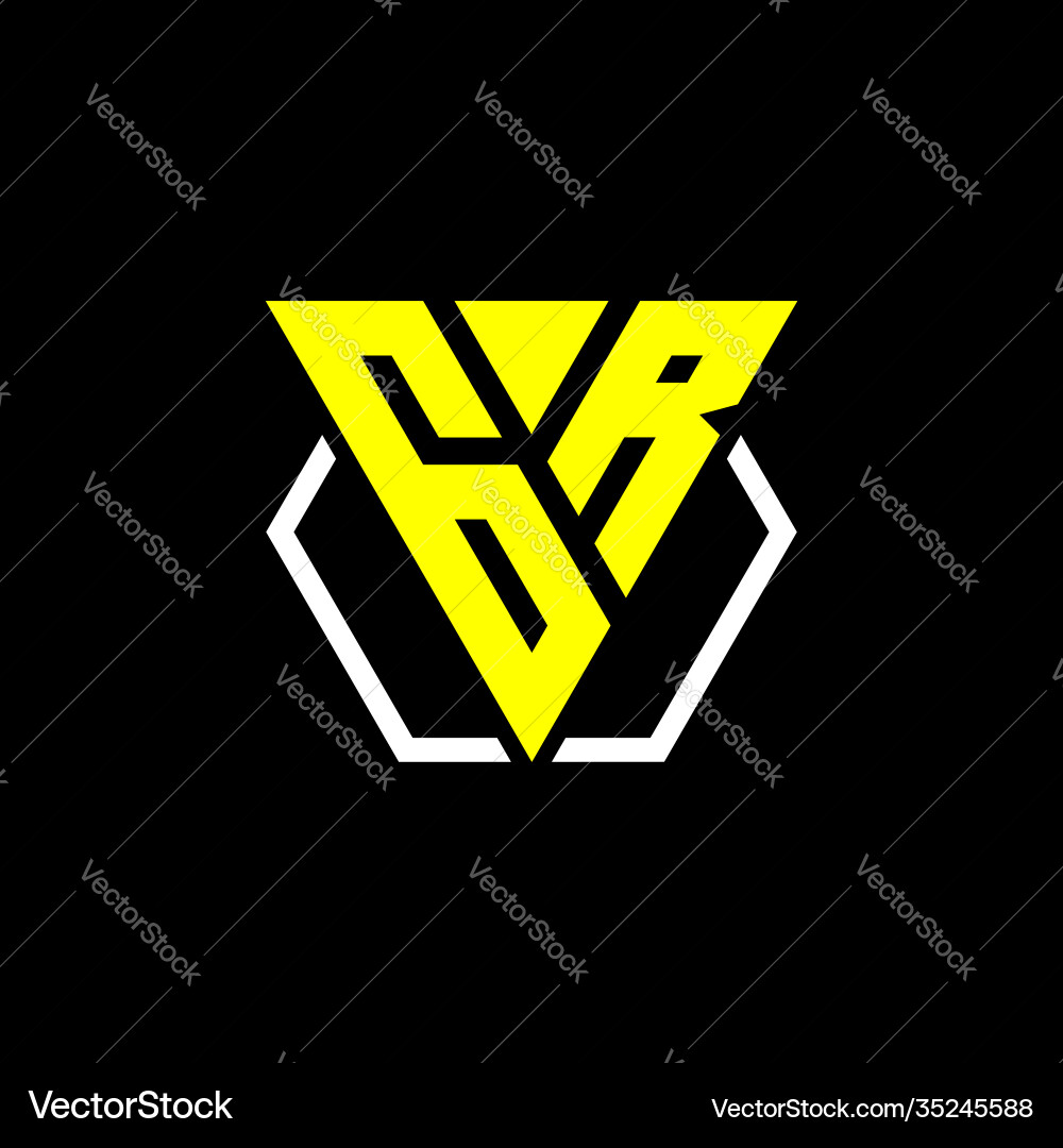 Initials triangle g r has a simple modern Initials triangle g r has a simple modern Vector Image