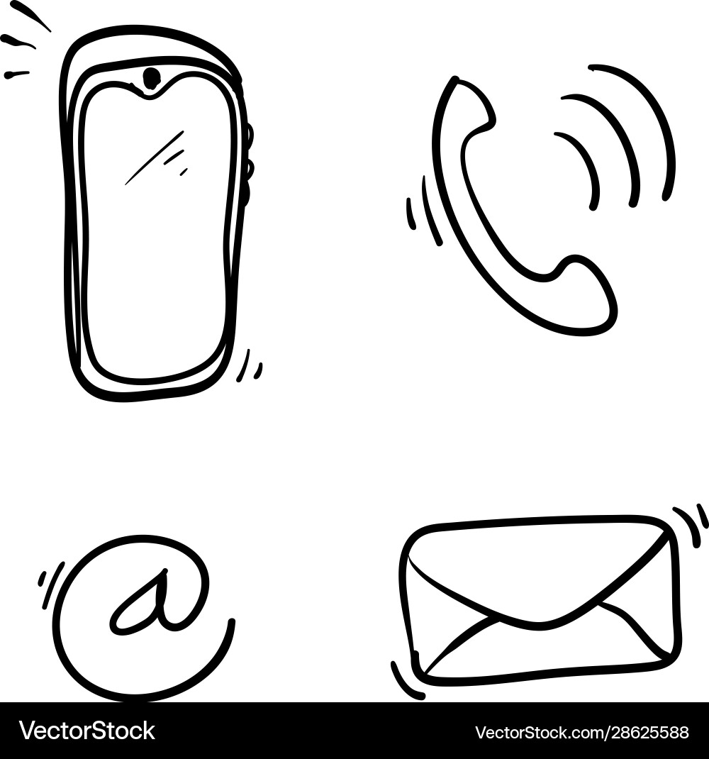 Kommunikationssymbol mit handgezeichnetem Doodle-Stil Kommunikationssymbol mit handgezeichnetem Doodle-Stil vektorbild