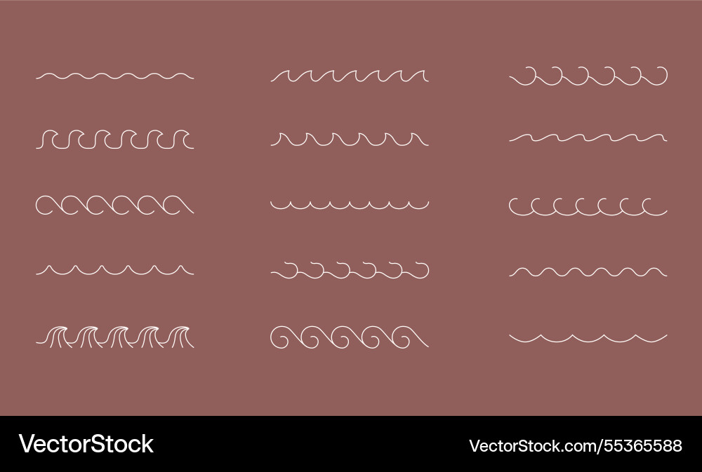 Line wave pattern abstract simple linear water Line wave pattern abstract simple linear water vector image