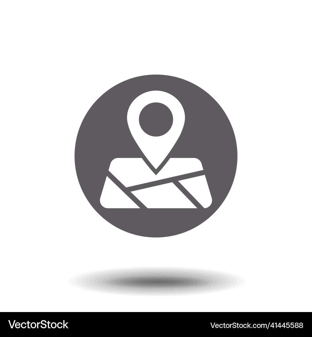 Map icon image of a location search pointer Map icon image of a location search pointer Vector Image
