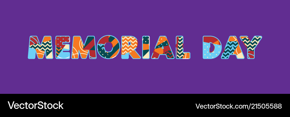 Memorial day concept word art Royalty Free Vector Image