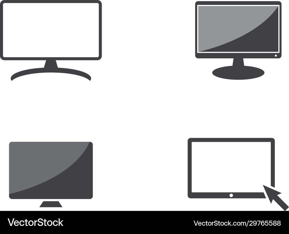 Monitor computer icon Monitor computer icon Vector Image