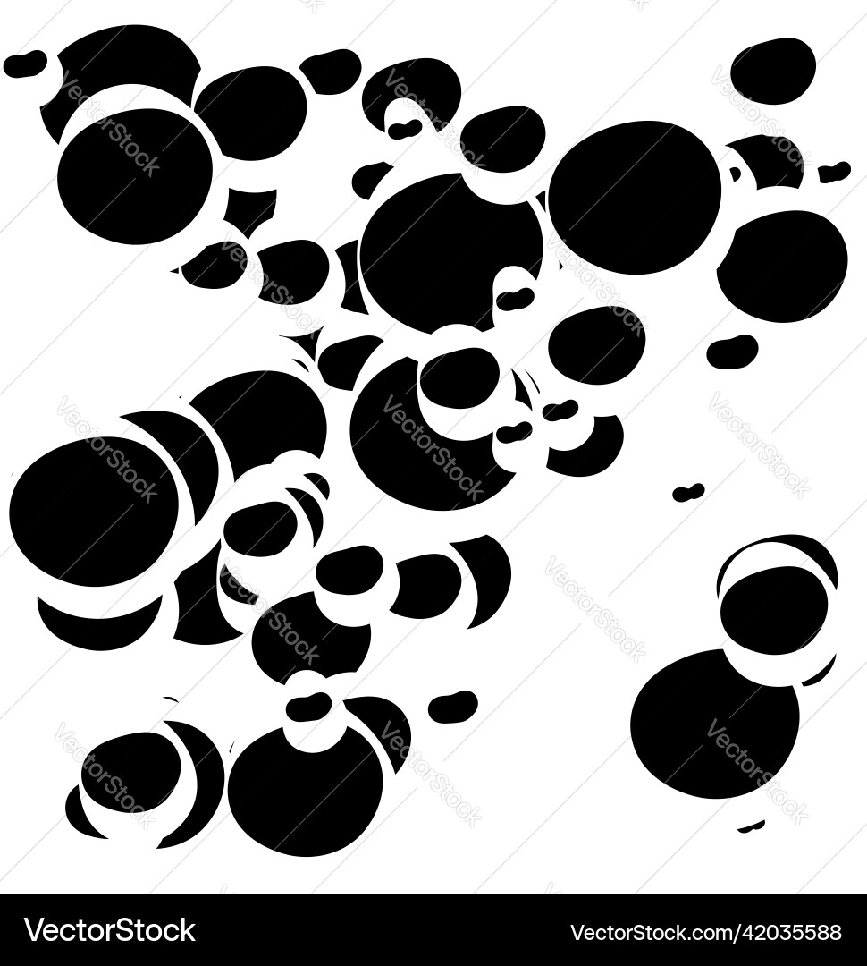 Random chaotic overlapping circles composition Vector Image