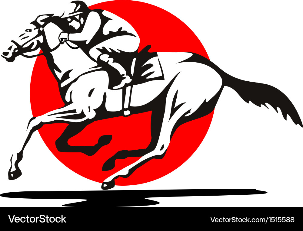 Retro Horse Racing vector image