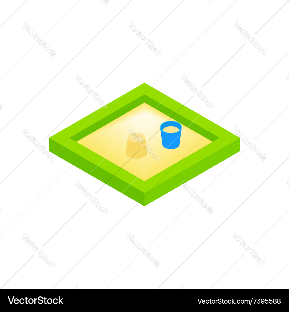 Sandbox on a playground isometric 3d icon vector image