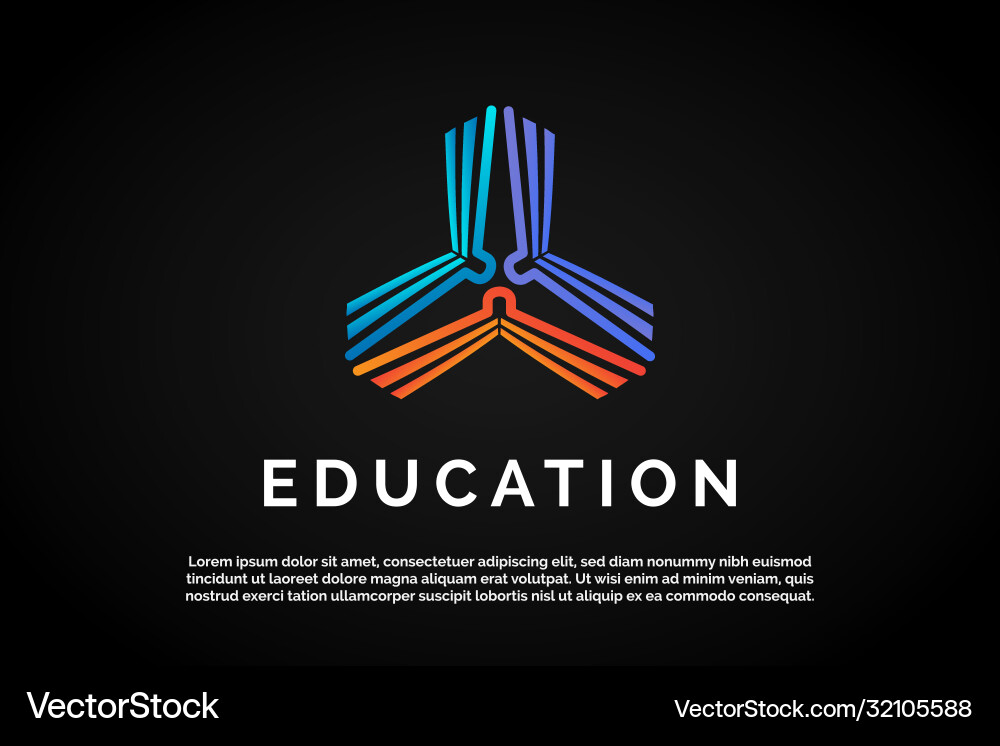 Three open books icon in form to triangle Vector Image
