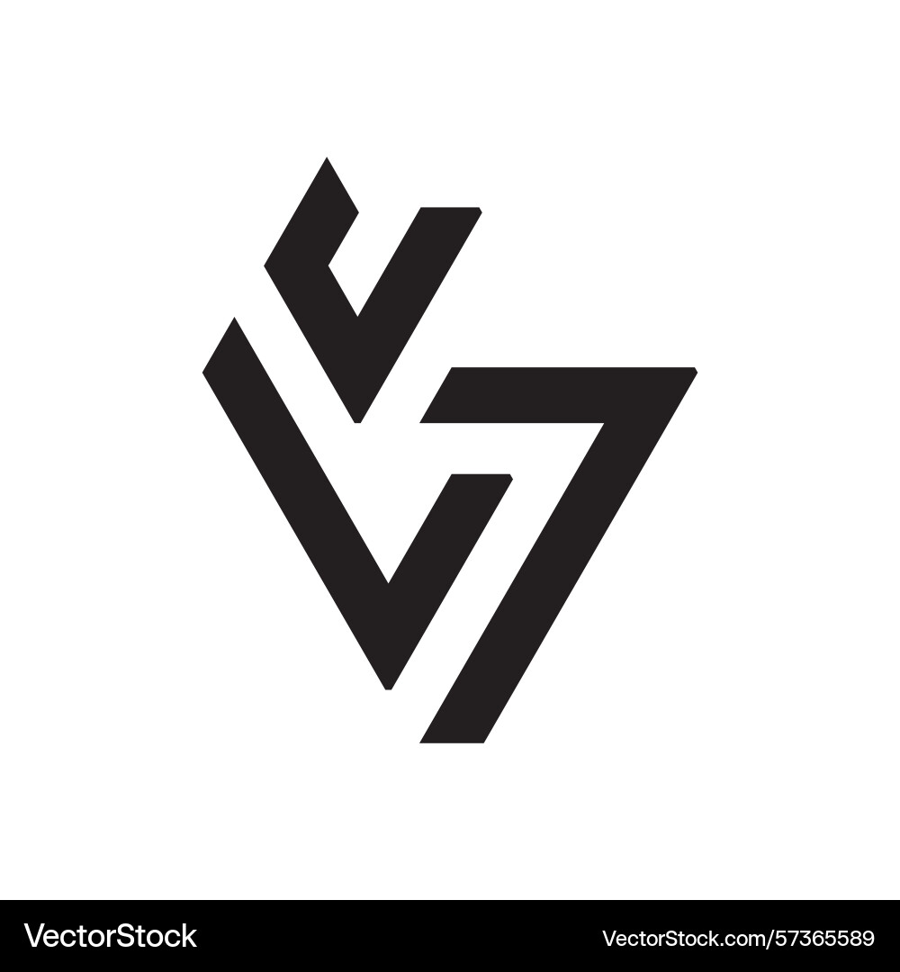 Abstract v7 initial monogram logo design icon Vector Image