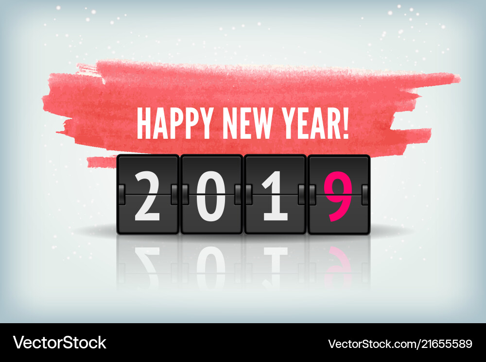 Countdown timer 2019 for new year design Countdown timer 2019 for new year design vector image