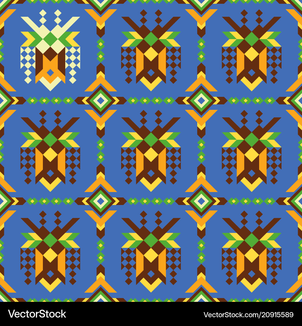 Creative seamless pattern with abstract ethnic Vector Image