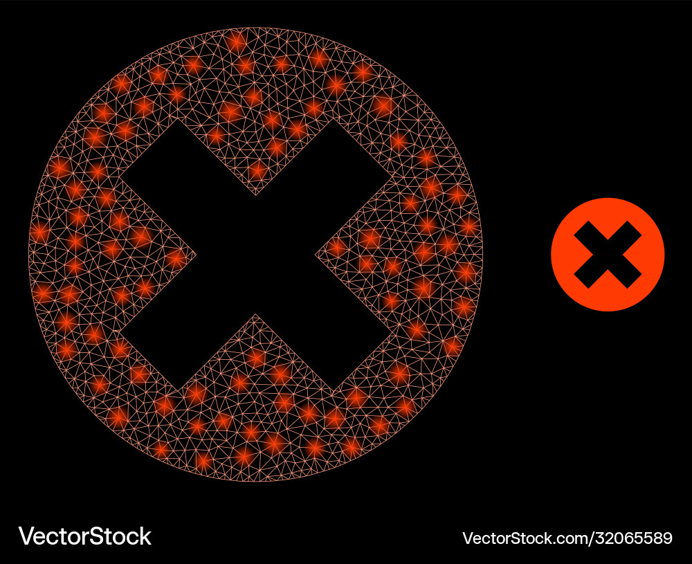 Delete - bright web mesh with light spots Delete - bright web mesh with light spots Vector Image