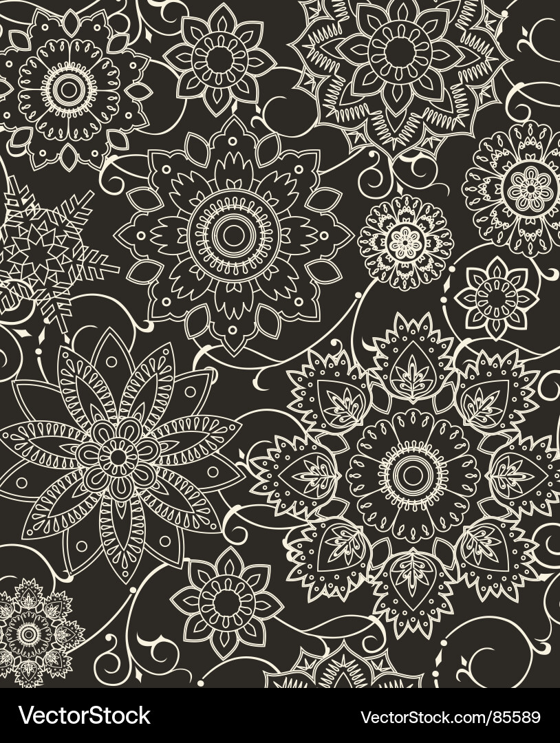 Floral Swirls Vector Image