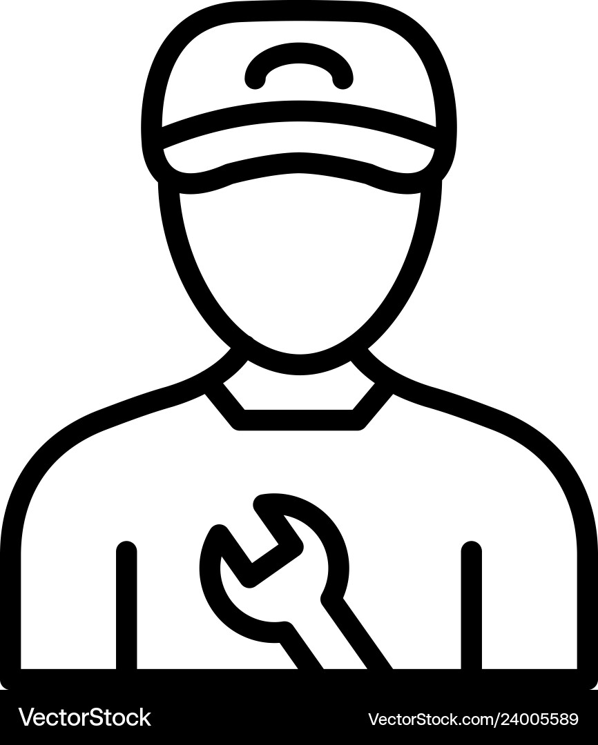 Mechanic icon which can easily modify or e Vector Image