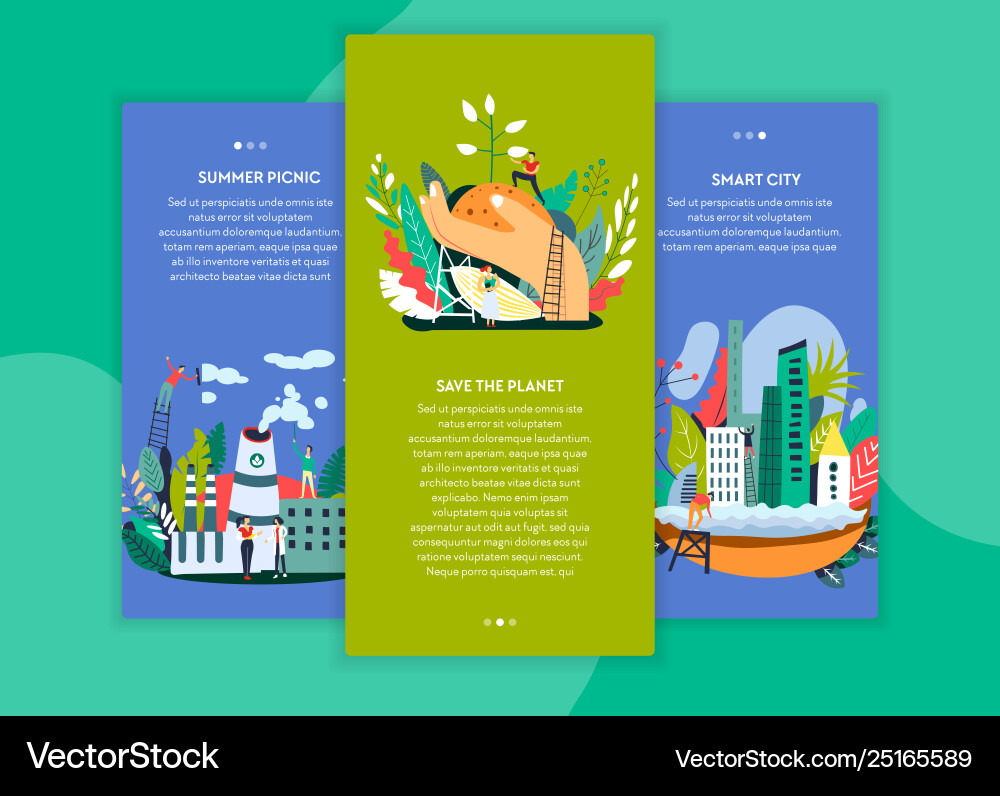 Stop pollution save planet and smart city web Stop pollution save planet and smart city web vector image