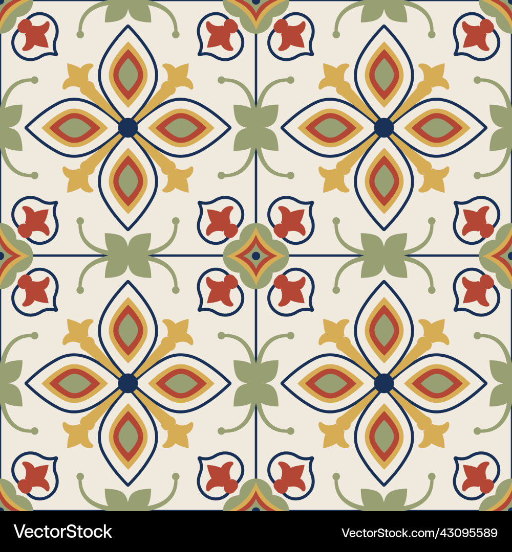 Tuscan Tile Pattern Vector Image