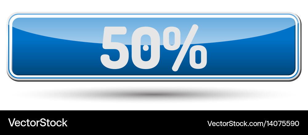 50 - abstract beautiful button with text Vector Image