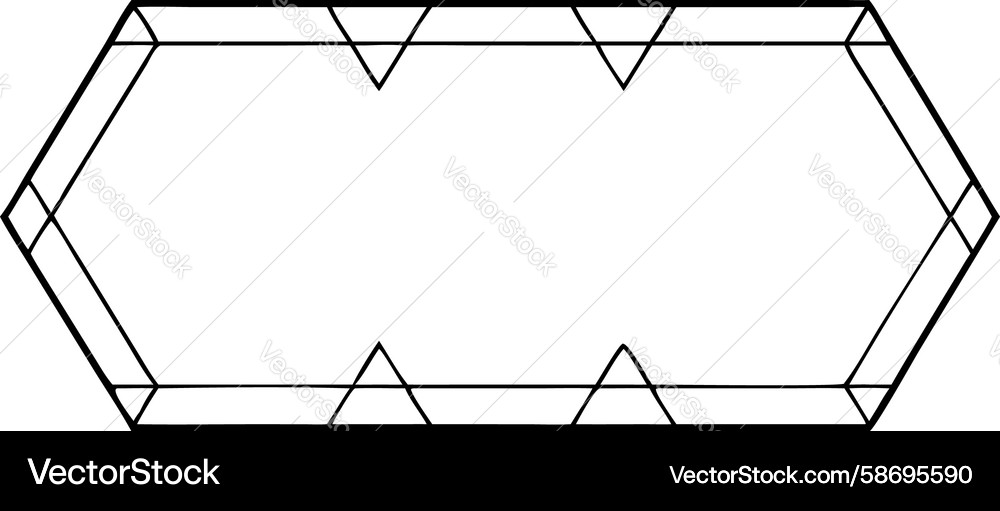Complex Hexagonal Frame Vector Image