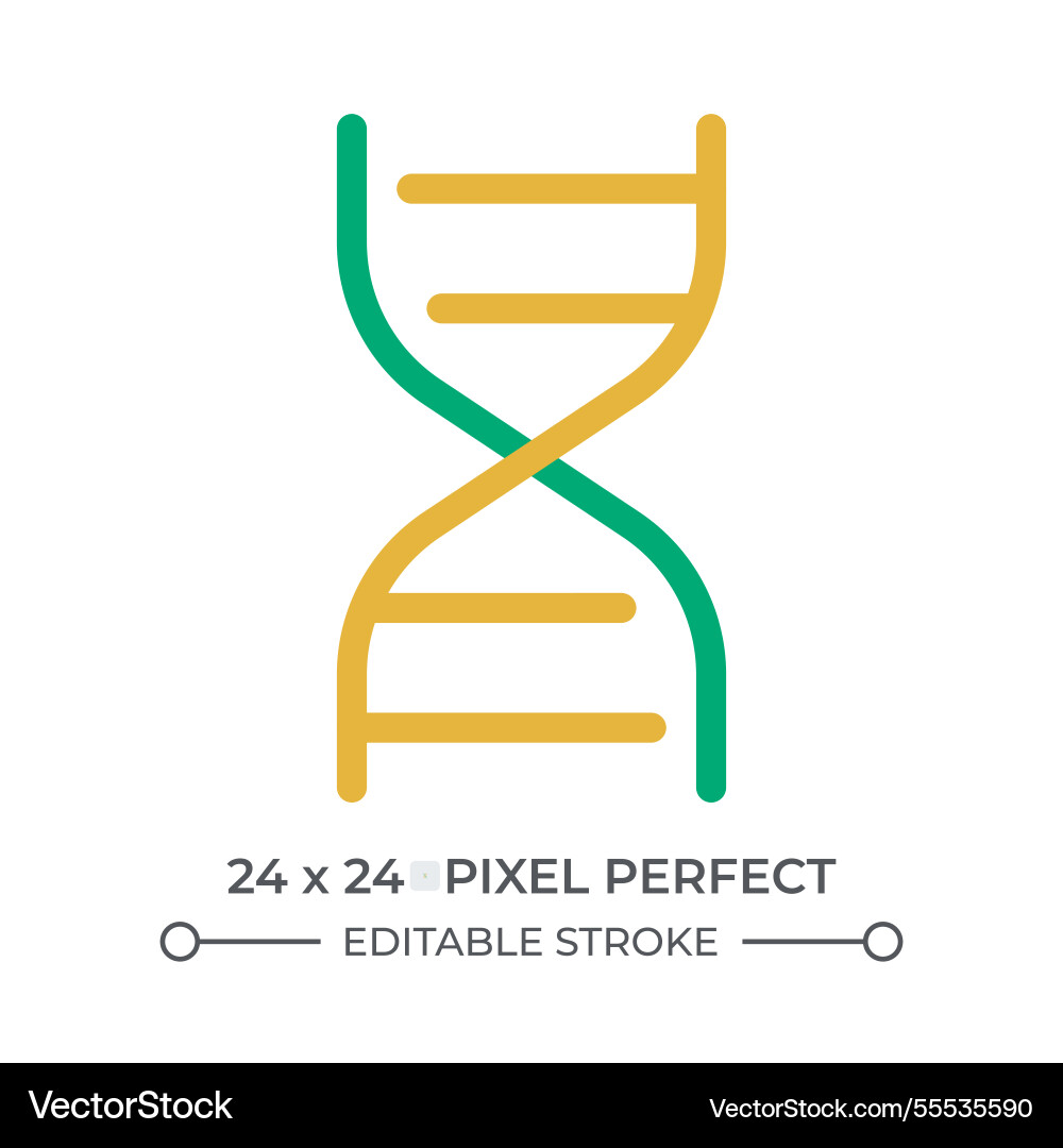 Dna helix colorful line ui icon Dna helix colorful line ui icon vector image