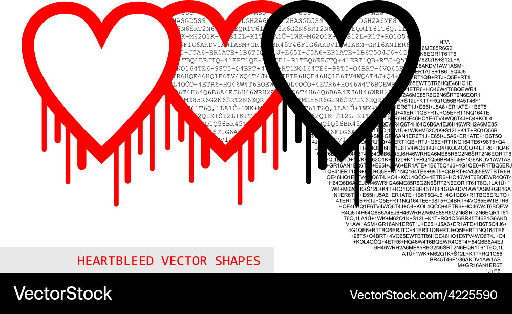 Heartbleed openssl bug shape Vector Image