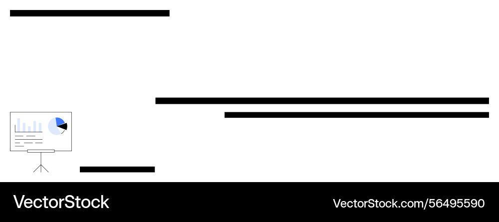 Minimalist presentation setup with graphs Minimalist presentation setup with graphs vector image