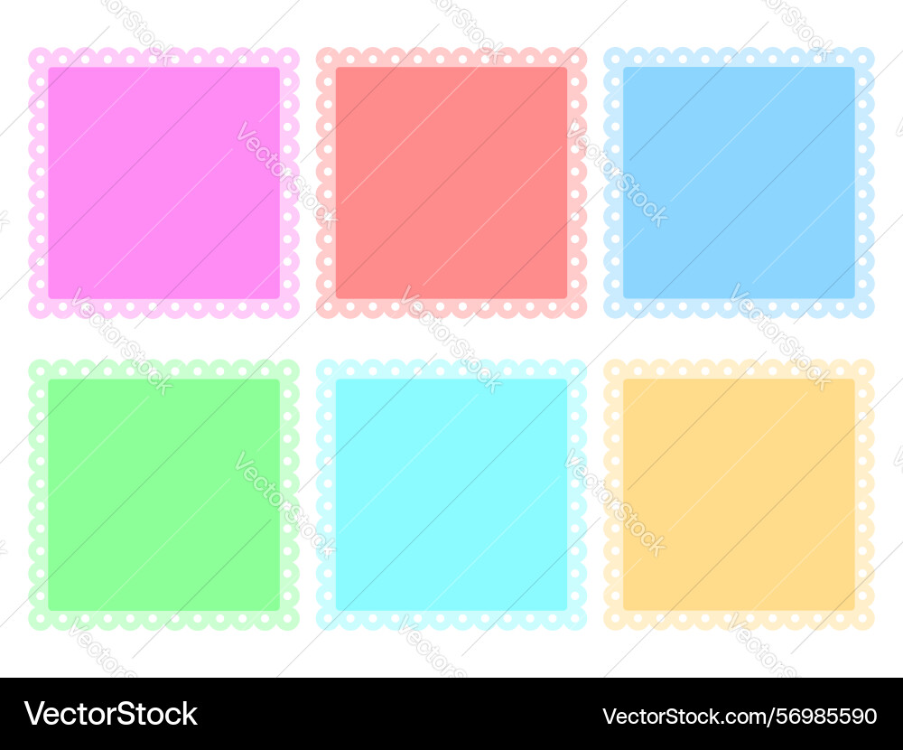 Set of colorful abstract photo frame with bubble Vector Image