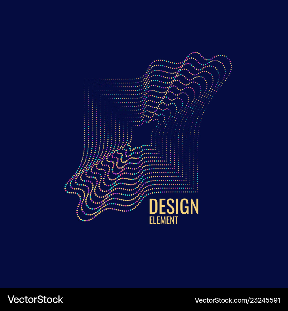 Abstract background with dynamic waves vector image