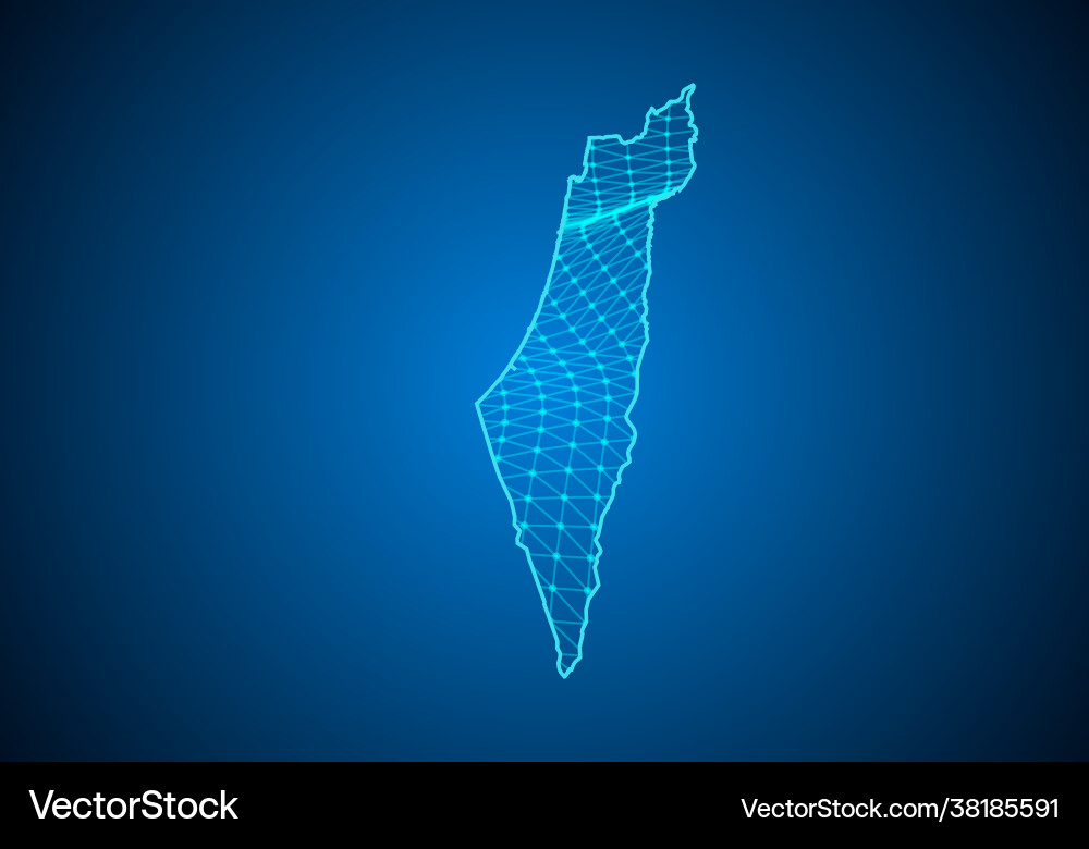 Abstract Digital Network Map vector image