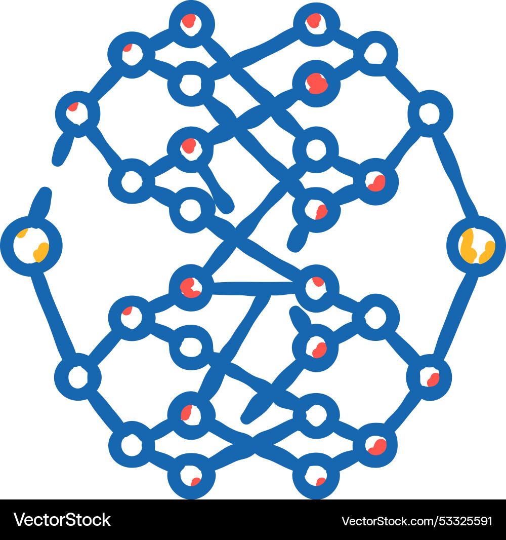 Algorithm quantum technology icon doodle Algorithm quantum technology icon doodle vector image