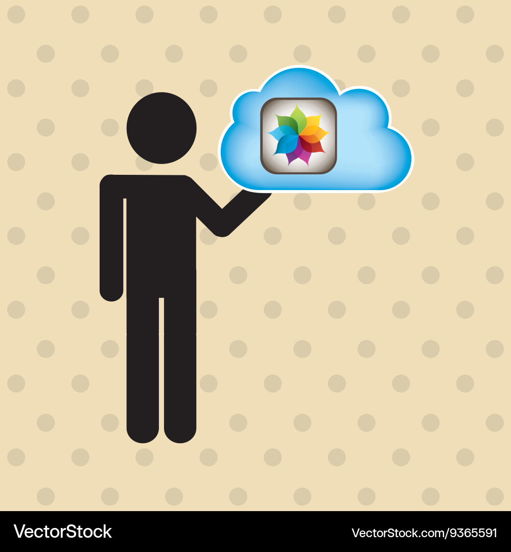 Cloud computing design Vector Image