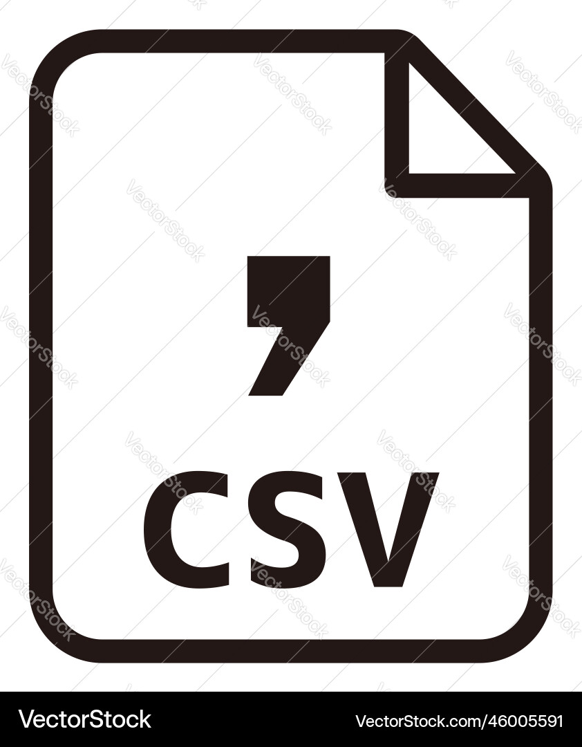 Csv icon major file format Vector Image