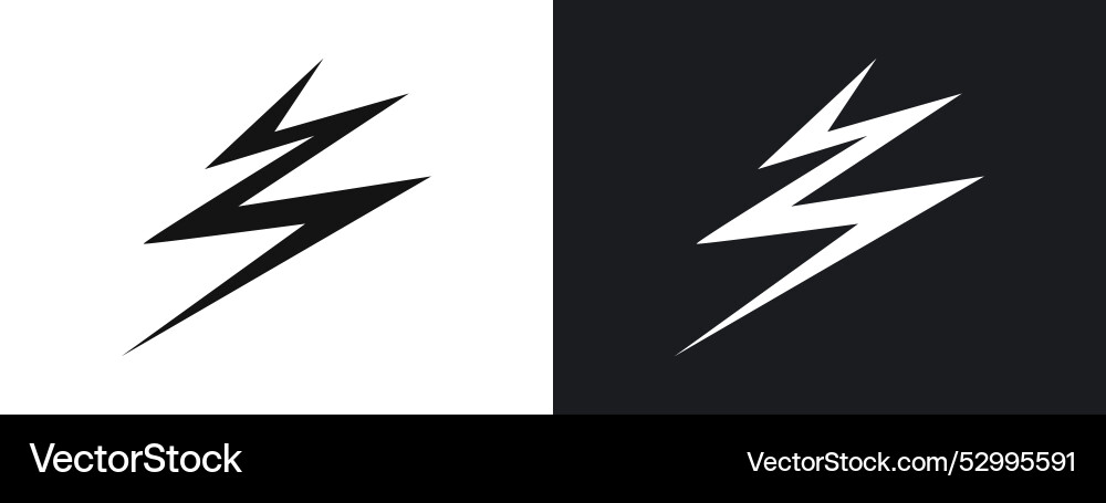 Lightning power charge icon linear graphics set vector image
