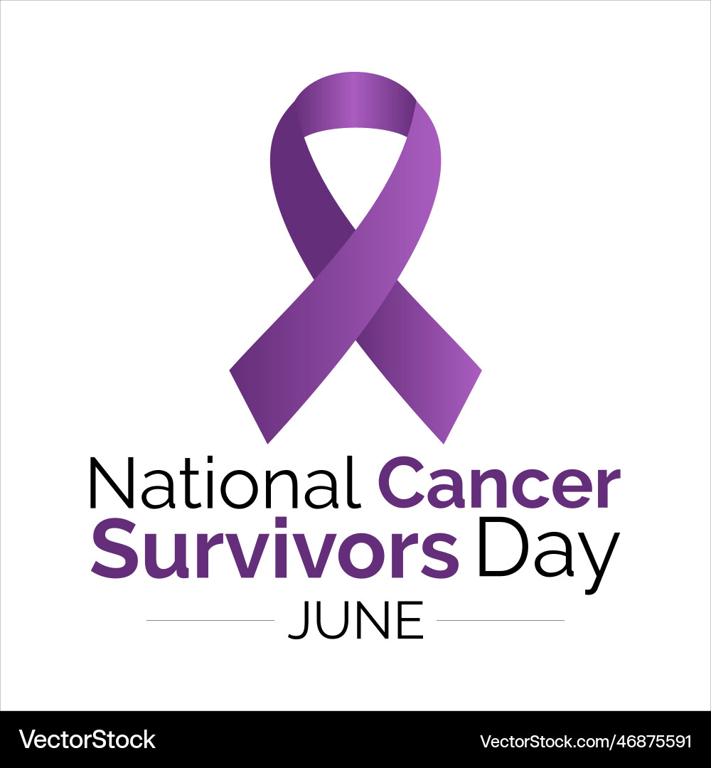 National Cancer Survivors Day Vector Image