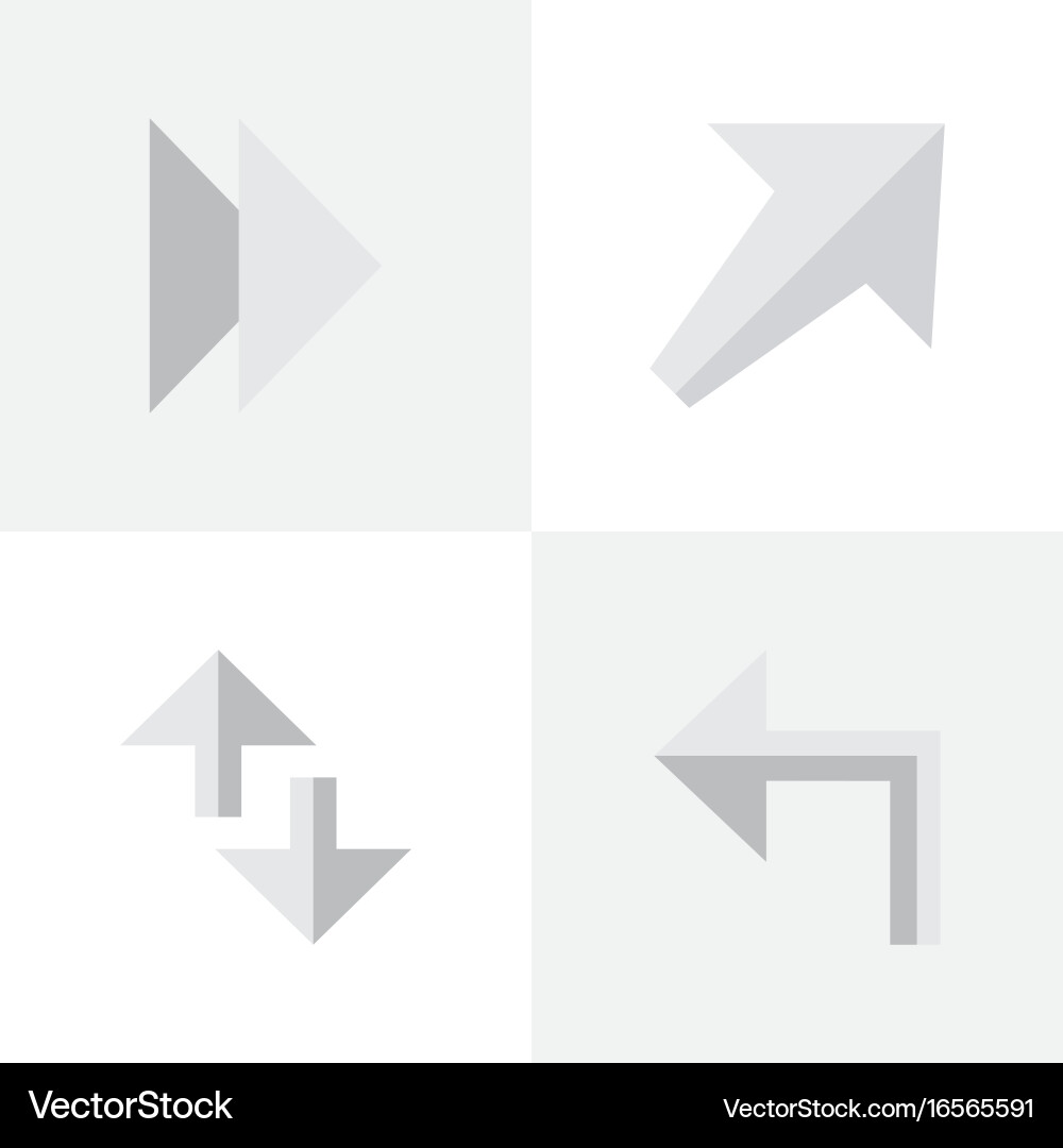 Set of simple cursor icons Vector Image