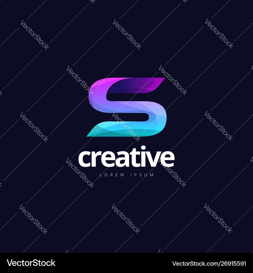 Vibrant trendy bunte kreative Buchstaben s Logo Vibrant trendy bunte kreative Buchstaben s Logo vektorbild
