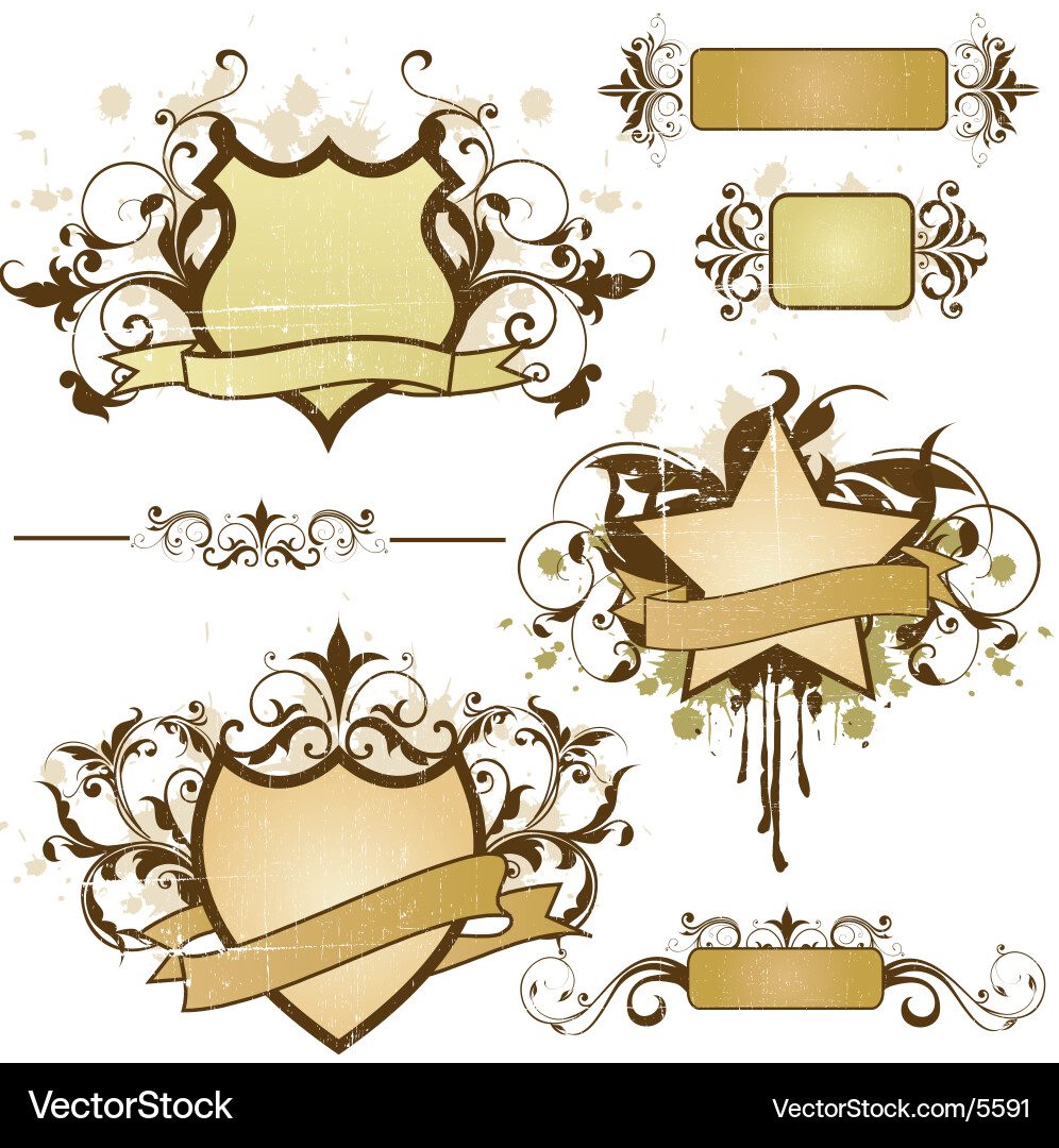Vintage Heraldic Grunge Vector Image