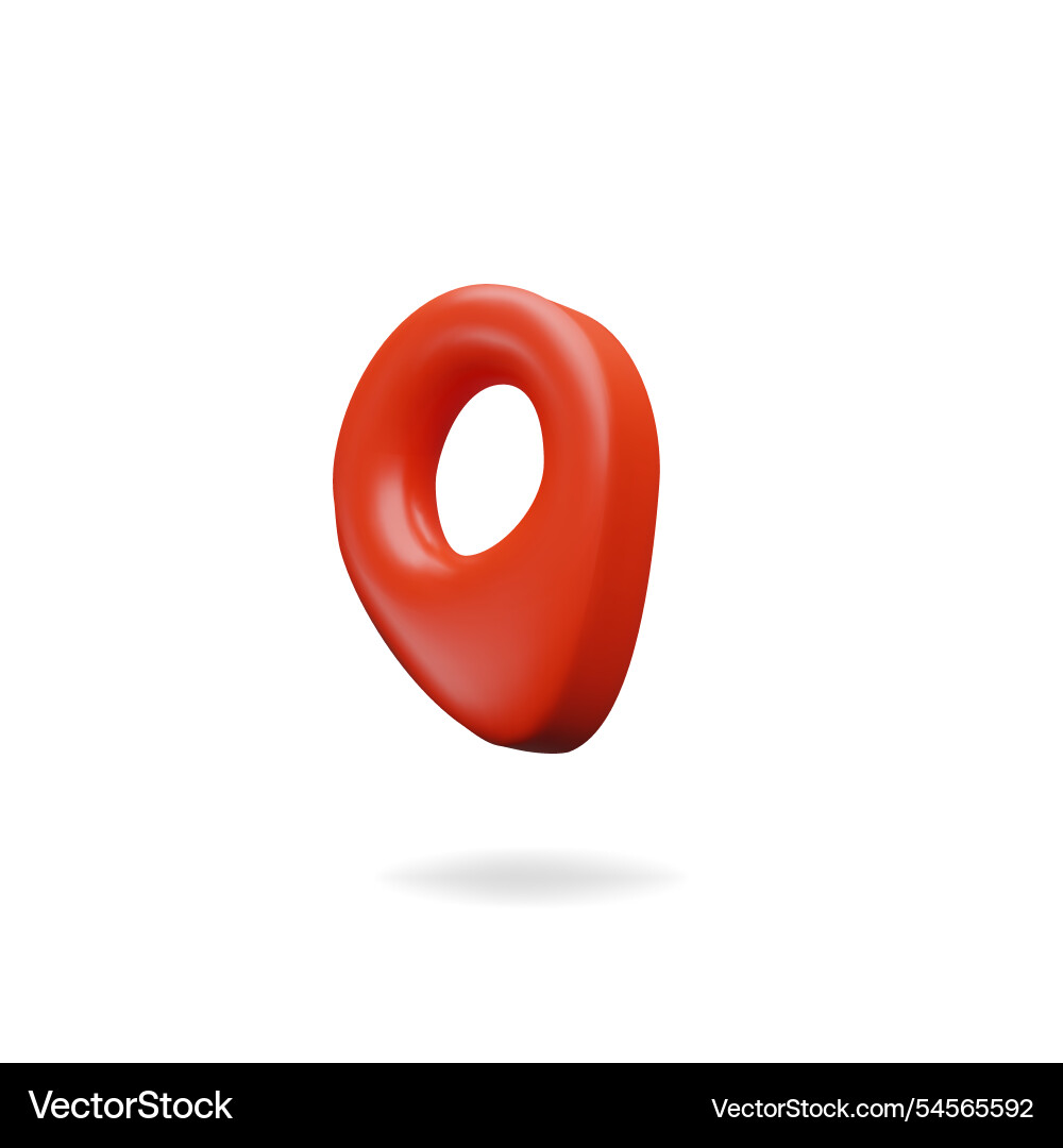 3d render red pin position on the map 3 3d render red pin position on the map 3 vector image