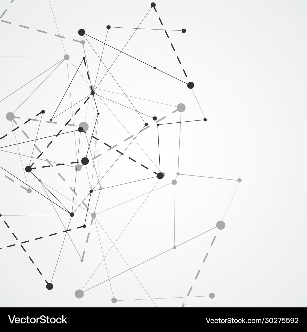 Abstract polygonal background connecting dots Vector Image