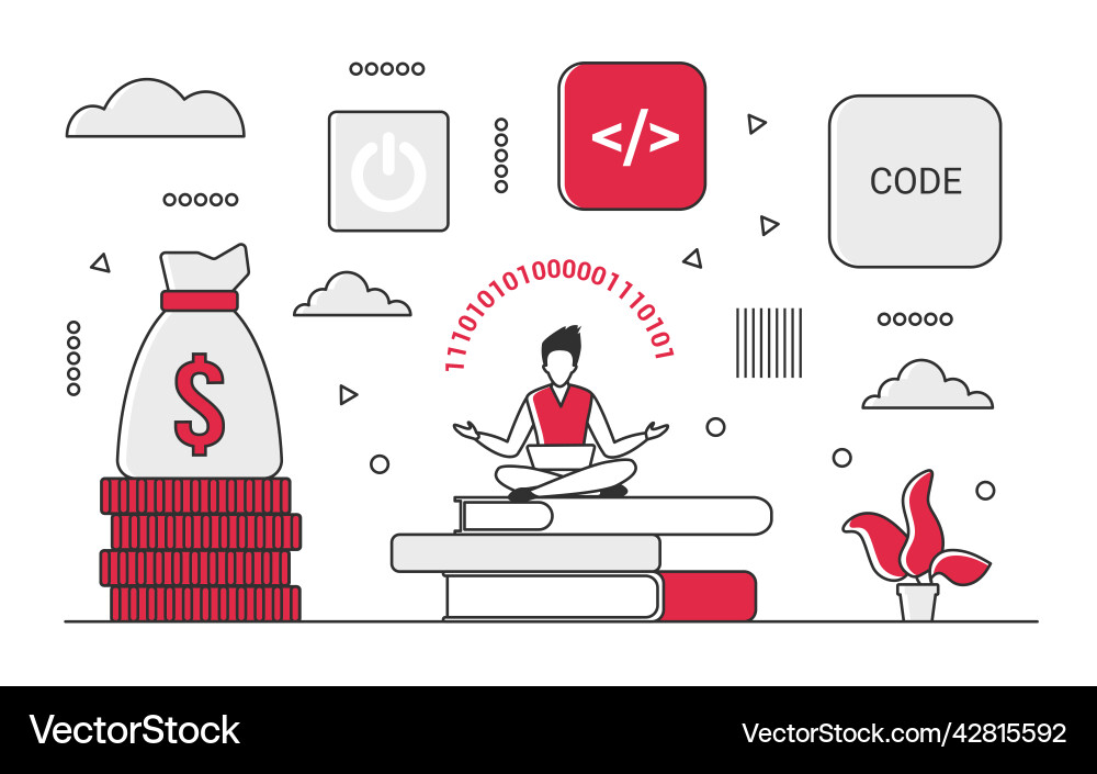 App Development & Coding vector image