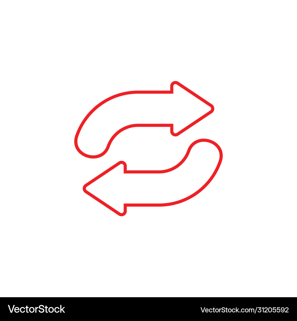 Curves rotation arrow simple lgo Vector Image