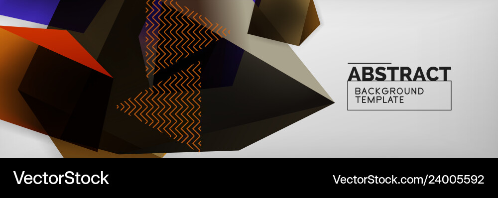 Dark 3d triangular low poly shapes abstract Vector Image
