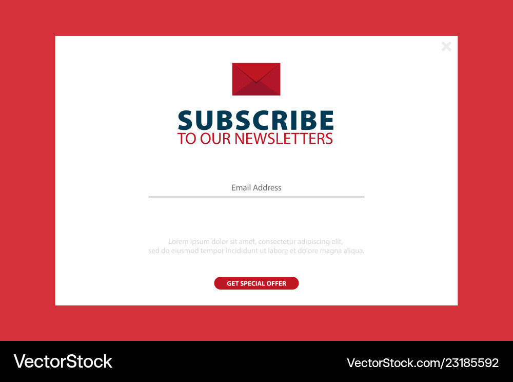 Email subscribe online newsletter submit button Email subscribe online newsletter submit button Vector Image