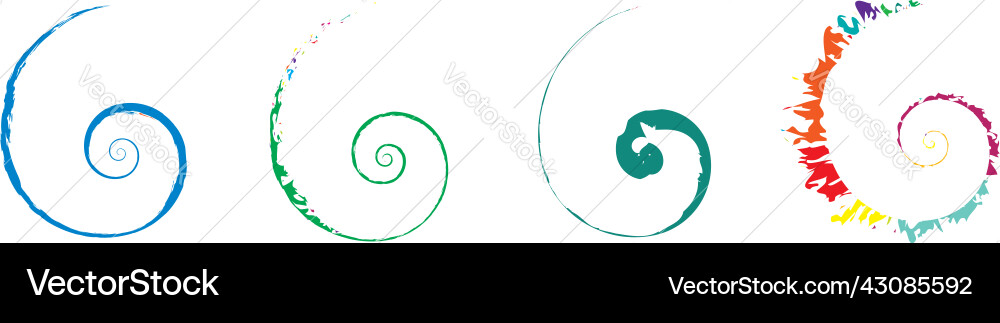 Grungy textured spiral design element Vector Image