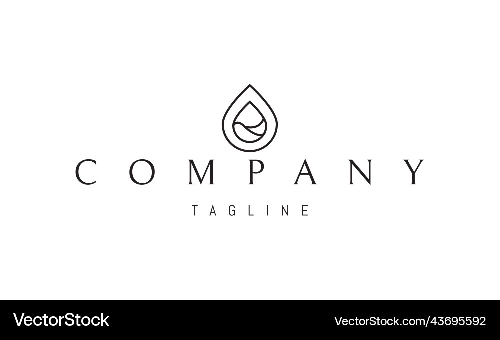 Logo on which an abstract image of a drop Vector Image