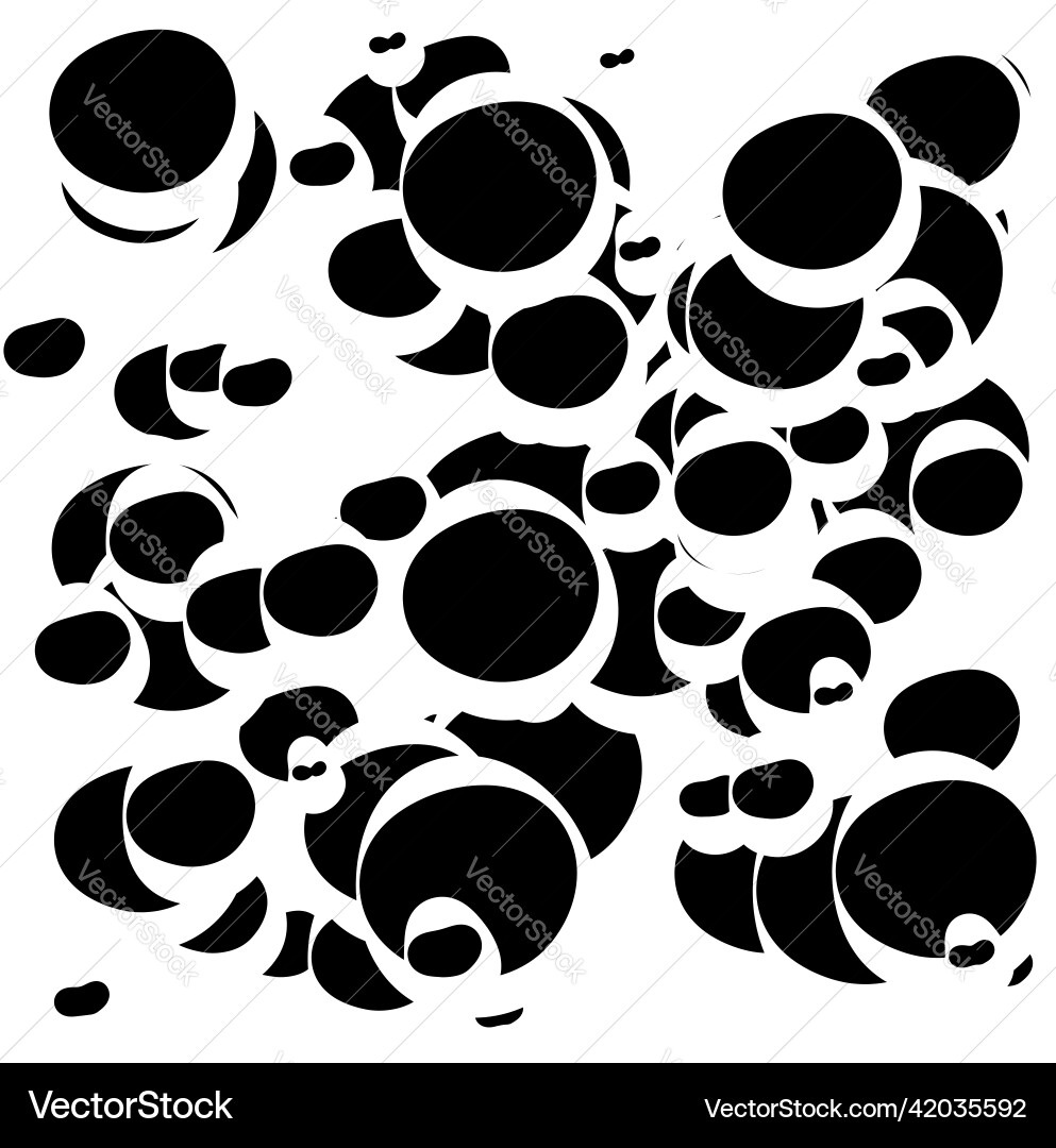 Random chaotic overlapping circles composition Vector Image